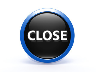 close circular icon on white background