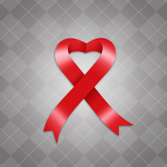 Awareness red ribbon