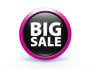Big sale circular icon on white background