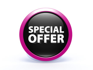 Special offer circular icon on white background
