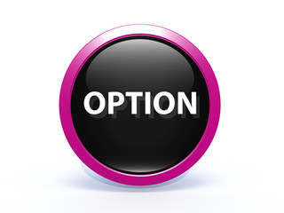 option circular icon on white background
