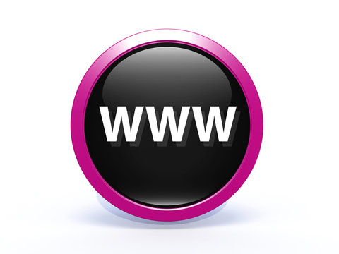 www circular icon on white background