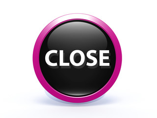 close circular icon on white background