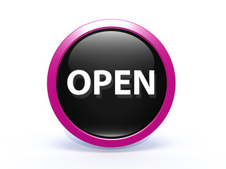 open circular icon on white background