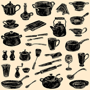 Silhouettes Of The Kitchenware