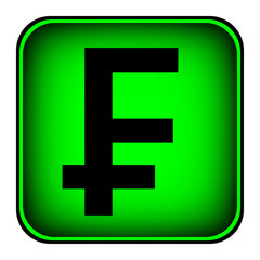 Fototapeta premium Swiss franc symbol button