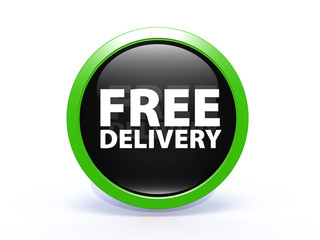 Free delivery circular icon on white background