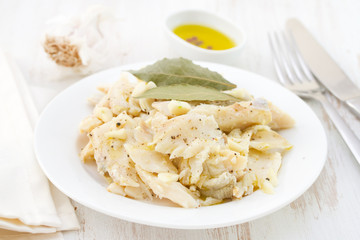 codfish on plate