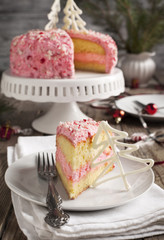 Peppermint ice-cream cake