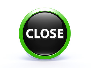 close circular icon on white background