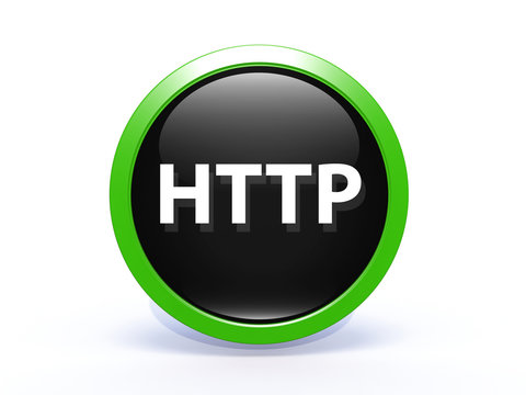 http circular icon on white background