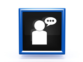 Fototapeta premium forum square icon on white background