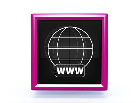www square icon on white background