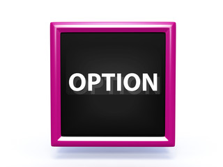 option pointer icon on white background