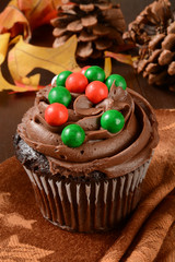 Gourmet holiday cupcake