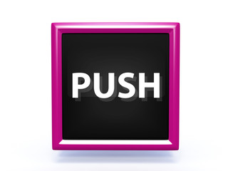 push pointer icon on white background