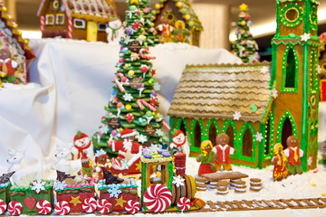 Christmas decoration made of gingerbread 