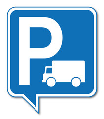 Logo parking camion.