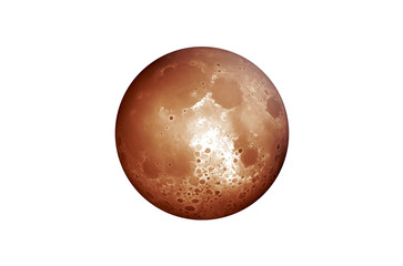 Blood Moon on White Background