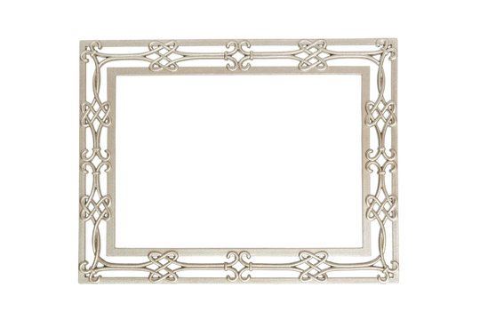 Isolated silver picture frame