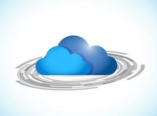 cloud technology illustration design