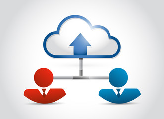 people avatar cloud communication illustration