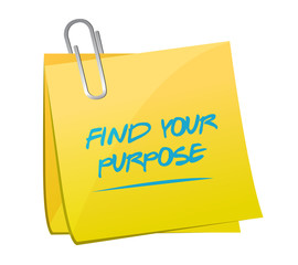 find your purpose memo illustration design