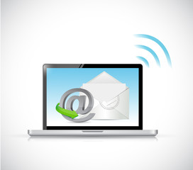 email computer communication illustration