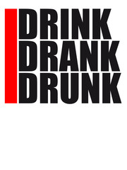 Cool Drink Drank Drunk Text Logo