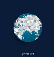 Modern globe design, vector illustration.