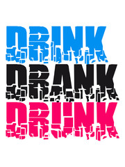 Drink Drank Drunk Party Logo