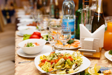 Served for a banquet table