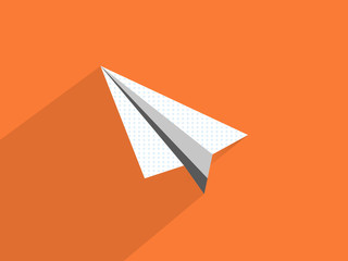 Paper plane ,Flat design style