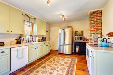 Kitchen room interior in old house