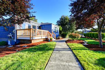 House exterior with wooden deck