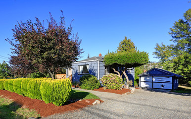 House exterior with garage