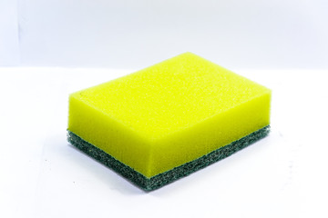 sponge and metal for cleaning plate and glass