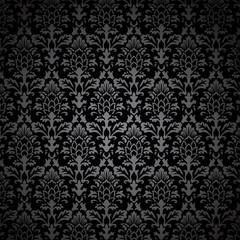 Black Damask Pattern