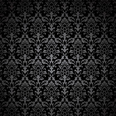 Black Damask Pattern © Giraphics