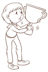 A simple plain sketch of a winner