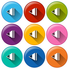 Round icons with rewind buttons