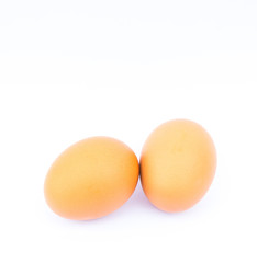 Fresh egg on white background