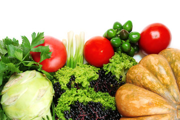 Fresh organic vegetables, close up