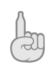 1 Bier bestellen Hand Finger Flasche Comic