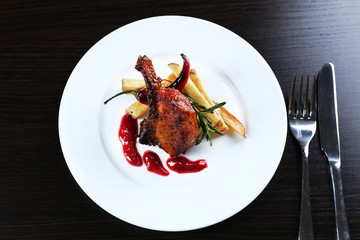 Roasted lamb chops
