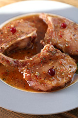 Preparing lamb chops