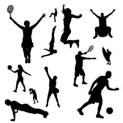 Vector silhouettes of people.