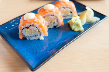 Salmon roll sushi