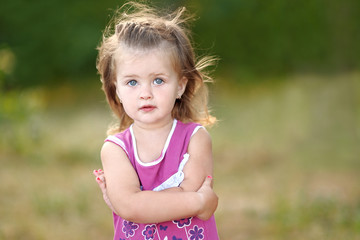 portrait of a beautiful fashion little girl