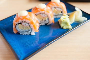 Salmon roll sushi